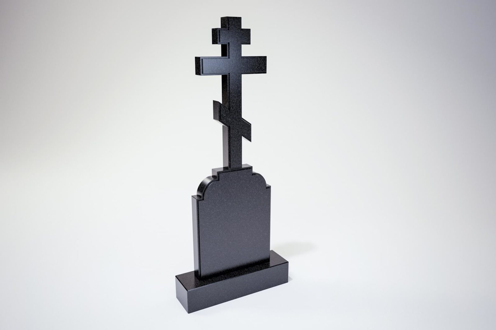 Памятник на могилу в виде креста с постаментом фото